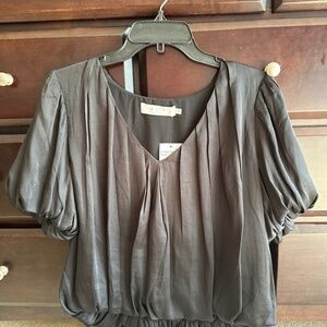 ASTR Black Silk Blouse